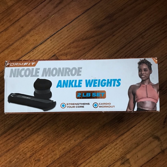 Nicole Monroe Ankle Weights 2LB Set Form Fit Strengthens Core Work Out Cardio - Picture 2 of 5